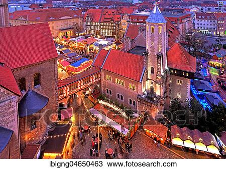 Christmas market on the Burgplatz with castle Dankwarderode, dusk, Brunswick, Lower Saxony, Germany, Europe View Large Photo Image Stock Image - Christmas market on the Burgplatz with castle Dankwarderode, dusk, Brunswick, Lower Saxony, Germany, Europe. Fotosearch