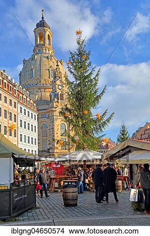 Christmas market on the Neumarkt with Frauenkirche, Dresden, Saxony, Germany, Europe View Large Photo Image Picture - Christmas market on the Neumarkt with Frauenkirche, Dresden, Saxony, Germany, Europe. Fotosearch