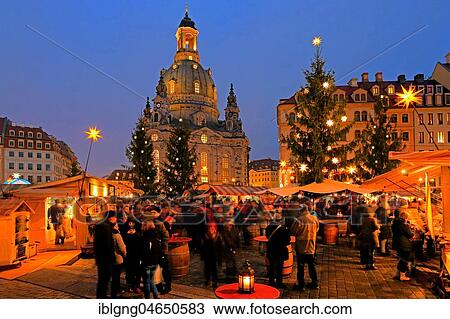 Christmas market on the Neumarkt with Frauenkirche, Dresden, Saxony, Germany, Europe View Large Photo Image Stock Image - Christmas market on the Neumarkt with Frauenkirche, Dresden, Saxony, Germany, Europe. Fotosearch