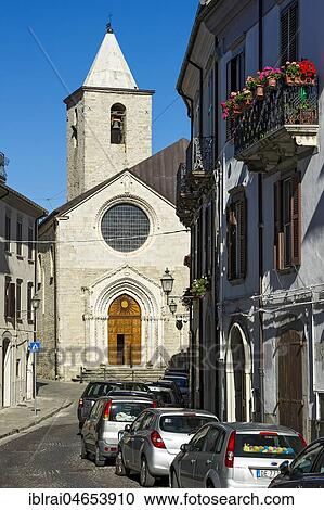 Stock Image - Church of Sant'Emidio, Chiesa di Sant' Emidio, Old Town, Agnone, Molise, Italy, Europe. Fotosearch