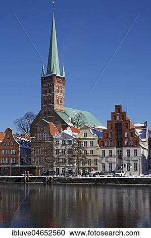 Church of St. Petri, old town at Obertrave in winter, Lübeck, Schleswig-Holstein, Germany, Europe View Large Photo Image Stock Image - Church of St. Petri, old town at Obertrave in winter, Lübeck, Schleswig-Holstein, Germany, Europe. Fotosearch