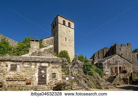 Church Saint Cristol, La Couvertoirade, Les Plus Beaux Villages de France, Aveyron departement, Occitanie, France, Europe View Large Photo Image Stock Photo - Church Saint Cristol, La Couvertoirade, Les Plus Beaux Villages de France, Aveyron departement, Occitanie, France, Europe. Fotosearch