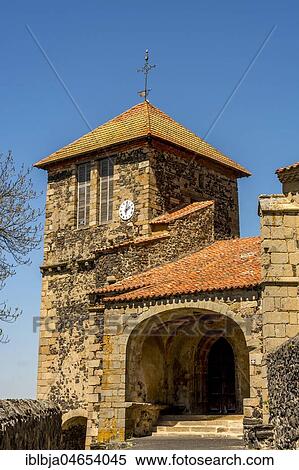 Church Saint Maurice, Usson, Puy de Dome department, Auvergne, France, Europe View Large Photo Image Stock Photography - Church Saint Maurice, Usson, Puy de Dome department, Auvergne, France, Europe. Fotosearch
