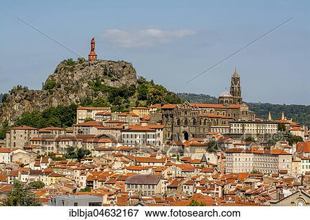 City of Le Puy-en-Velay, Haute-Loire department, Auvergne-Rhone-Alpes, France, Europe View Large Photo Image Stock Photo - City of Le Puy-en-Velay, Haute-Loire department, Auvergne-Rhone-Alpes, France, Europe. Fotosearch