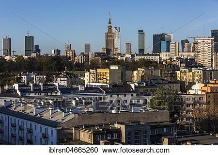 City view, skyscrapers in the city center, in the center of the Palace of Culture and Science, Pałac Kultury i Nauki, Warsaw, Poland, Europe View Large Photo Image Stock Image - City view, skyscrapers in the city center, in the center of the Palace of Culture and Science, Pałac Kultury i Nauki, Warsaw, Poland, Europe. Fotosearch