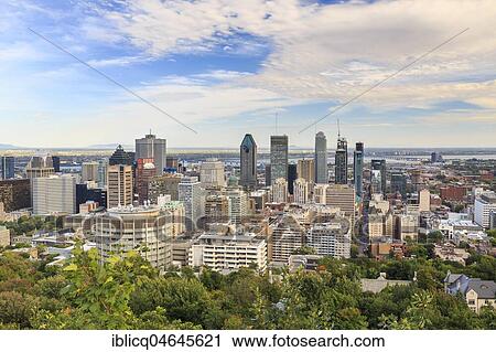 Cityscape, view from Mont Royal, Montreal, Québec, Canada, North America View Large Photo Image Stock Image - Cityscape, view from Mont Royal, Montreal, Québec, Canada, North America. Fotosearch