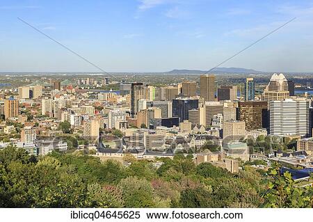 Cityscape, view from Mont Royal, Montreal, Québec, Canada, North America View Large Photo Image Stock Photography - Cityscape, view from Mont Royal, Montreal, Québec, Canada, North America. Fotosearch