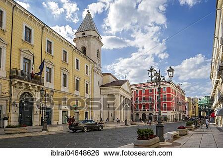 Stock Photograph - Classicistic Cathedral of the Holy Trinity, Cattedrale della Santissima Trinita, Piazza Gabriele Pepe, Campobasso, Molise, Italy, Europe. Fotosearch