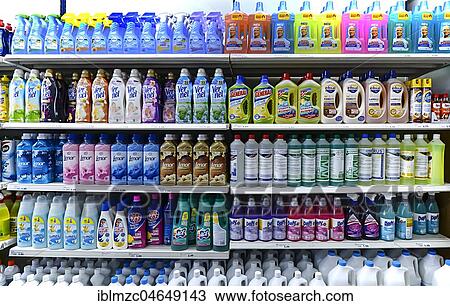 Cleaning agents in a shelf in a Turkish supermarket, Germany, Europe View Large Photo Image Stock Image - Cleaning agents in a shelf in a Turkish supermarket, Germany, Europe. Fotosearch