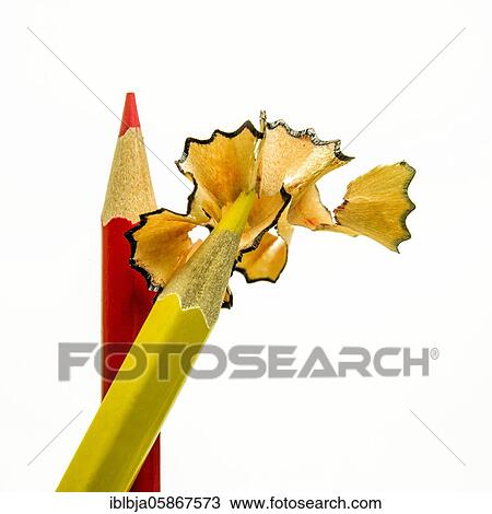 Stock Image - Close-up of colored pencils, studio shot, France, Europe. Fotosearch