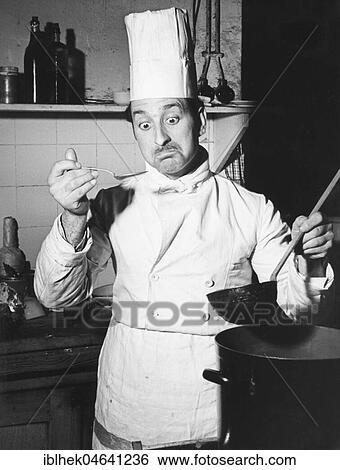 Cook tastes his soup, 1960s, Berlin, Germany, Europe View Large Photo Image Stock Photograph - Cook tastes his soup, 1960s, Berlin, Germany, Europe. Fotosearch