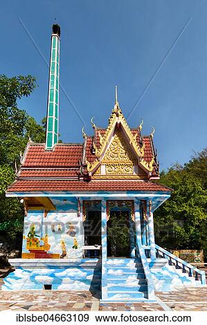 Stock Photo - Crematory in Wat Pa Thamma Utthayan, Khon Kaen, Isan, Thailand, Asia. Fotosearch
