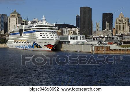 Cruise ship Aida Diva, Old Port with skyline, Montreal, Quebec Province, Canada, North America View Large Photo Image Stock Image - Cruise ship Aida Diva, Old Port with skyline, Montreal, Quebec Province, Canada, North America. Fotosearch