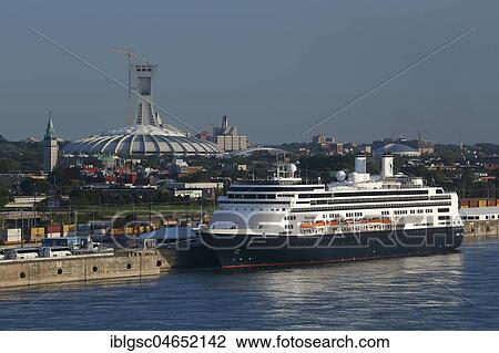 Cruise ship Rotterdam with Olympic Stadium behind, Old Port, Montreal, Quebec Province, Canada, North America View Large Photo Image Stock Image - Cruise ship Rotterdam with Olympic Stadium behind, Old Port, Montreal, Quebec Province, Canada, North America. Fotosearch