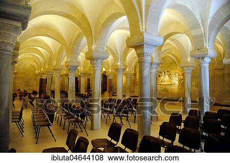 Stock Photo - Crypt, pillar hall, Cathedral of Santa Maria Annunziata, Otranto, Apulia, Italy, Europe. Fotosearch