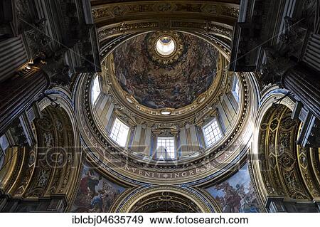Cupola interior view, Church Sant'Agnese in Agone, Piazza Navona, Rome, Italy, Europe View Large Photo Image Stock Photo - Cupola interior view, Church Sant'Agnese in Agone, Piazza Navona, Rome, Italy, Europe. Fotosearch