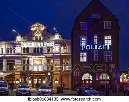Davidwache, police station 15 in the Reeperbahn, at the blue hour, Hamburg, Germany, Europe View Large Photo Image Stock Image - Davidwache, police station 15 in the Reeperbahn, at the blue hour, Hamburg, Germany, Europe. Fotosearch