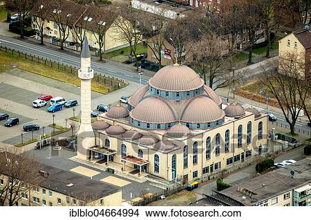 Picture - Ditib-Merkez Mosque, Marxloh, Duisburg,, North Rhine-Westphalia, Germany, Europe. Fotosearch