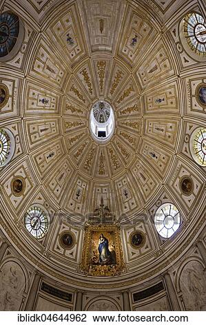 Dome in the chapter house with the picture The Immaculate Conception, by Bartolomé Esteban Murillo, Cathedral of Seville, Seville, Andalusia, Spain, Europe View Large Photo Image Stock Image - Dome in the chapter house with the picture The Immaculate Conception, by Bartolomé Esteban Murillo, Cathedral of Seville, Seville, Andalusia, Spain, Europe. Fotosearch