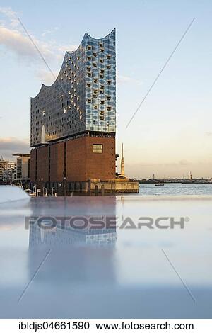 Elbe Philharmonic Hall in the evening light, architects Herzog & De Meuron, Hafencity, Hamburg, Germany, Europe View Large Photo Image Stock Image - Elbe Philharmonic Hall in the evening light, architects Herzog & De Meuron, Hafencity, Hamburg, Germany, Europe. Fotosearch