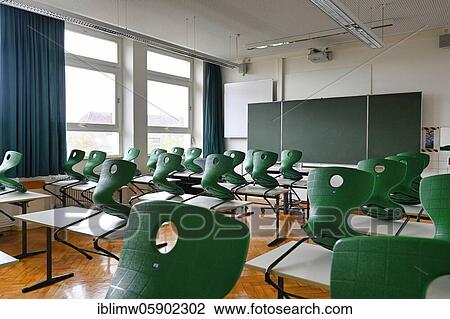 Empty classroom, seated, single tables without distance rule, Corona crisis, Germany, Europe View Large Photo Image Stock Image - Empty classroom, seated, single tables without distance rule, Corona crisis, Germany, Europe. Fotosearch