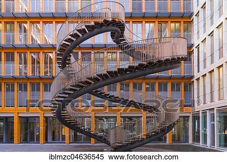 Endless stairs, double helix, sculpture by artist Olafur Eliasson, building of the auditing company KPMG, Munich, Bavaria, Germany, Europe View Large Photo Image Stock Photography - Endless stairs, double helix, sculpture by artist Olafur Eliasson, building of the auditing company KPMG, Munich, Bavaria, Germany, Europe. Fotosearch