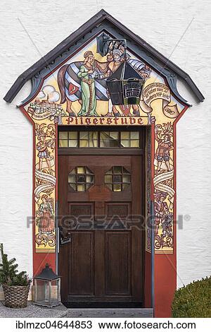 Entrance door, historic pilgrimage room, Alte Kurhausbrennerei, Streitberg, Upper Franconia, Bavaria, Germany, Europe View Large Photo Image Stock Image - Entrance door, historic pilgrimage room, Alte Kurhausbrennerei, Streitberg, Upper Franconia, Bavaria, Germany, Europe. Fotosearch