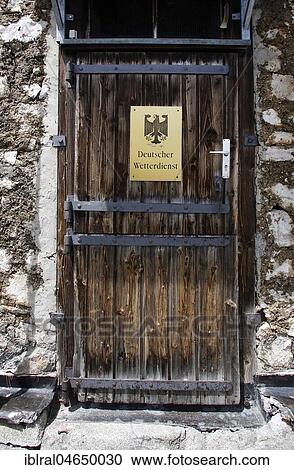 Entrance door to the weather station of the German Weather Service on the Zugspitze, Bavaria, Upper Bavaria, Germany, Europe View Large Photo Image Stock Image - Entrance door to the weather station of the German Weather Service on the Zugspitze, Bavaria, Upper Bavaria, Germany, Europe. Fotosearch