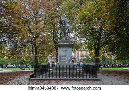 Equestrian statue of King Louis XIII, Place des Vosges, Paris, France, Europe View Large Photo Image Stock Photo - Equestrian statue of King Louis XIII, Place des Vosges, Paris, France, Europe. Fotosearch