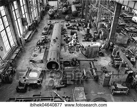 Stock Photo - Factory building, steel industry, mechanical engineering, 1920s, Germany, Europe. Fotosearch
