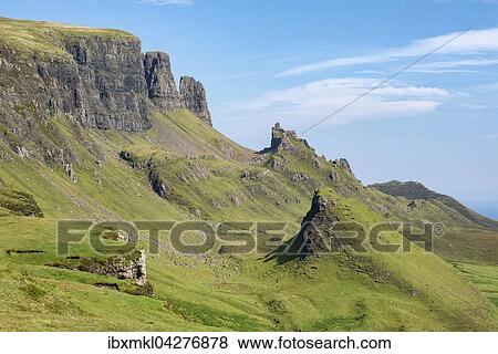 Felsenlandschaft Quiraing, Trotternish Ridge, Isle of Skye, Schottland, Grossbritannien, Europa View Large Photo Image Stock Photo - Felsenlandschaft Quiraing, Trotternish Ridge, Isle of Skye, Schottland, Grossbritannien, Europa. Fotosearch