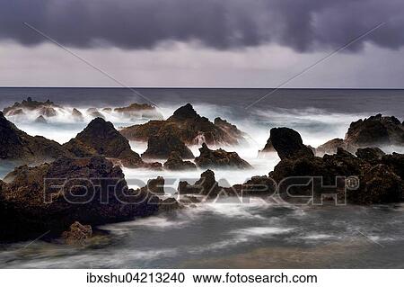 Felsformationen, Lavafelsen im Meer, Westkuste, Porto Moniz, Madeira, Portugal, Europa View Large Photo Image Stock Image - Felsformationen, Lavafelsen im Meer, Westkuste, Porto Moniz, Madeira, Portugal, Europa. Fotosearch