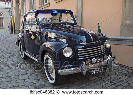 Stock Photo - Fiat Topolino, 1948, Oldtimer, Volkach, Lower Franconia, Bavaria, Germany, Europe. Fotosearch