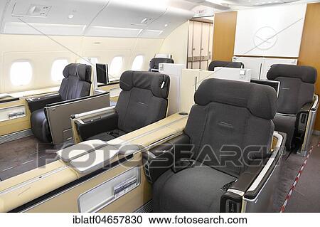 First Class, upper deck, cabin, Airbus, A380-800, Lufthansa View Large Photo Image Stock Image - First Class, upper deck, cabin, Airbus, A380-800, Lufthansa. Fotosearch