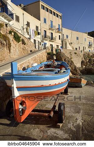 Fishing boat in the port of Levanzo, Levanzo Island, Egadic Islands, Italy, Europe View Large Photo Image Picture - Fishing boat in the port of Levanzo, Levanzo Island, Egadic Islands, Italy, Europe. Fotosearch