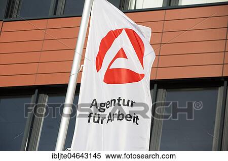 Flag in front of the new building of the Employment Agency, Cologne, North Rhine-Westphalia, Germany, Europe View Large Photo Image Stock Photography - Flag in front of the new building of the Employment Agency, Cologne, North Rhine-Westphalia, Germany, Europe. Fotosearch