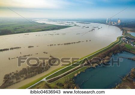 Flood on the Rhine, Walsum power plant, near Dinslaken, Ruhr area, North Rhine-Westphalia, Germany, Europe View Large Photo Image Stock Image - Flood on the Rhine, Walsum power plant, near Dinslaken, Ruhr area, North Rhine-Westphalia, Germany, Europe. Fotosearch