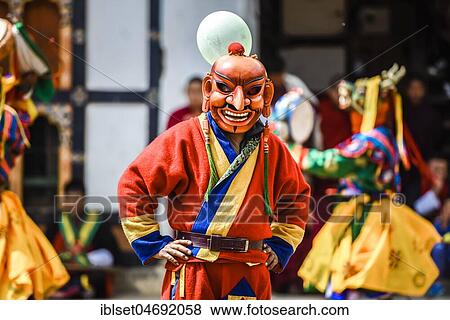 Fool, jester at the Mask Dance, religious Tsechu Monastery Festival, Gasa District District District Tshechu Festival, Gasa, Himalaya Region, Kingdom of Bhutan View Large Photo Image Stock Photo - Fool, jester at the Mask Dance, religious Tsechu Monastery Festival, Gasa District District District Tshechu Festival, Gasa, Himalaya Region, Kingdom of Bhutan. Fotosearch