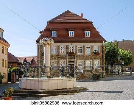 Fountain for miners by sculptor Wolfgang Dreysse and the Old Mining School, Luther city Eisleben, Saxony-Anhalt, Germany, Europe View Large Photo Image Stock Photograph - Fountain for miners by sculptor Wolfgang Dreysse and the Old Mining School, Luther city Eisleben, Saxony-Anhalt, Germany, Europe. Fotosearch