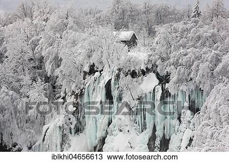 Frozen Waterfall, Plitvice Lakes National Park, Plitvice, Croatia, Europe View Large Photo Image Stock Image - Frozen Waterfall, Plitvice Lakes National Park, Plitvice, Croatia, Europe. Fotosearch