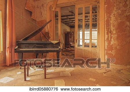 Stock Photograph - Gentlemen's Room, Lost Place, Urologist Villa, Hesse, Germany, Europe. Fotosearch