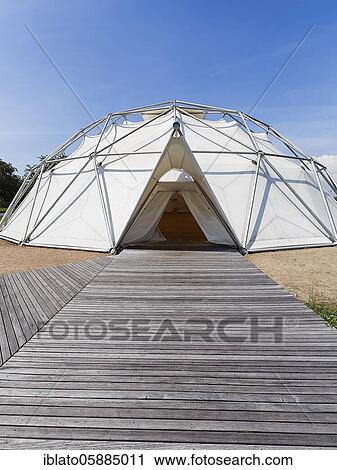 Geodesic dome, tent with wooden walkway, event room, exhibition room Dome, architect Richard Buckminster Fuller, Vitra Campus, Vitra Design Museum, Weil am Rhein, Baden-Württemberg, Germany, Europe View Large Photo Image Stock Image - Geodesic dome, tent with wooden walkway, event room, exhibition room Dome, architect Richard Buckminster Fuller, Vitra Campus, Vitra Design Museum, Weil am Rhein, Baden-Württemberg, Germany, Europe. Fotosearch