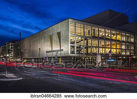 Stock Photography - German Opera Berlin at Night, Charlottenburg, Berlin, Germany, Europe. Fotosearch
