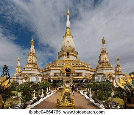 Gilded 101m high Phra Maha Chedi Chai Mongkhon Pagoda, Wat Pha Nam Yoi Temple, Phuttha-Utthayan Park, Province Roi Et, Isan, Northeast, Thailand, Asia View Large Photo Image Stock Photography - Gilded 101m high Phra Maha Chedi Chai Mongkhon Pagoda, Wat Pha Nam Yoi Temple, Phuttha-Utthayan Park, Province Roi Et, Isan, Northeast, Thailand, Asia. Fotosearch