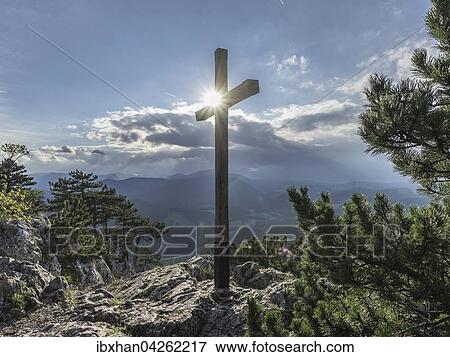 Gipfelkreuz, Peilstein, Wienerwald, Niederosterreich, Osterreich, Europa View Large Photo Image Stock Photo - Gipfelkreuz, Peilstein, Wienerwald, Niederosterreich, Osterreich, Europa. Fotosearch