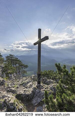 Gipfelkreuz, Peilstein, Wienerwald, Niederosterreich, Osterreich, Europa View Large Photo Image Stock Photo - Gipfelkreuz, Peilstein, Wienerwald, Niederosterreich, Osterreich, Europa. Fotosearch