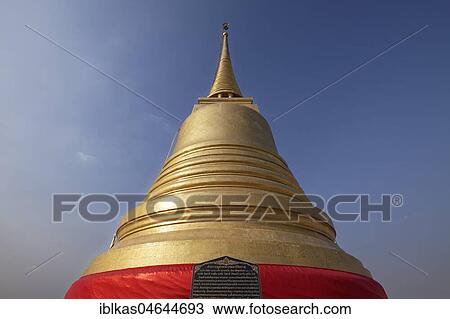 Golden Chedi, Phu Khao Thong, Golden Mountain in Wat Saket, district Pom Prap Sattru Phai, Bangkok, Thailand, Asia View Large Photo Image Stock Image - Golden Chedi, Phu Khao Thong, Golden Mountain in Wat Saket, district Pom Prap Sattru Phai, Bangkok, Thailand, Asia. Fotosearch