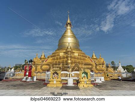Golden stupa of Kuthodaw Pagoda, Mandalay, Myanmar, Asia View Large Photo Image Stock Image - Golden stupa of Kuthodaw Pagoda, Mandalay, Myanmar, Asia. Fotosearch