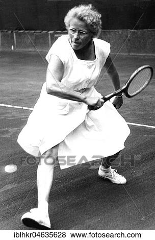 Grandma plays tennis, 1950s, exact place unknown, Germany, Europe View Large Photo Image Stock Photo - Grandma plays tennis, 1950s, exact place unknown, Germany, Europe. Fotosearch