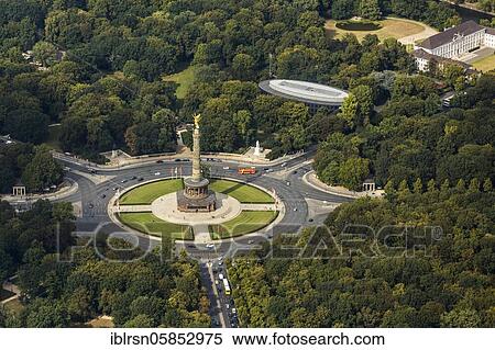 Großer Stern with the Victory Column and Office of the Federal President in Tiergarten, Berlin, Germany, Europe View Large Photo Image Stock Photography - Großer Stern with the Victory Column and Office of the Federal President in Tiergarten, Berlin, Germany, Europe. Fotosearch